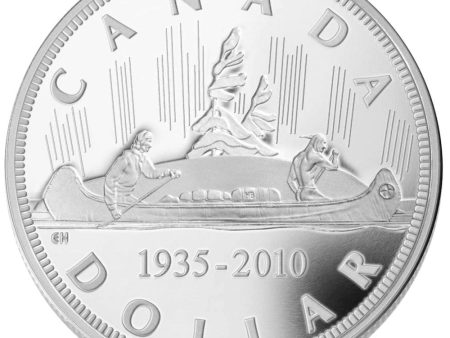 RDC 1935-2010 Canada $1 Voyageur LE Proof Sterling Silver Dollar (Impaired) For Discount