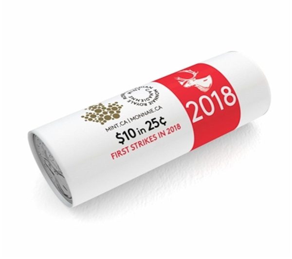 2018 Canada First Strikes Special Wrap Coin Roll Collection (Writing) For Sale