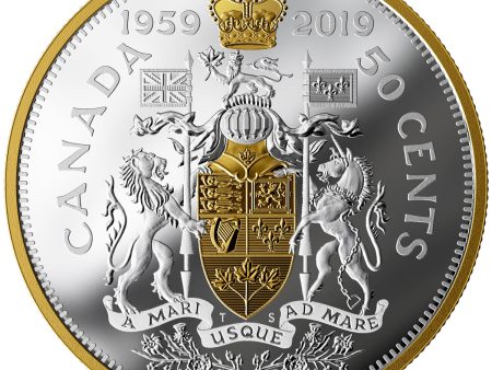 RDC 2019 Canada 50-cent 60th Anniversary 1959 Half Dollar (No Tax) scratched capsule on Sale