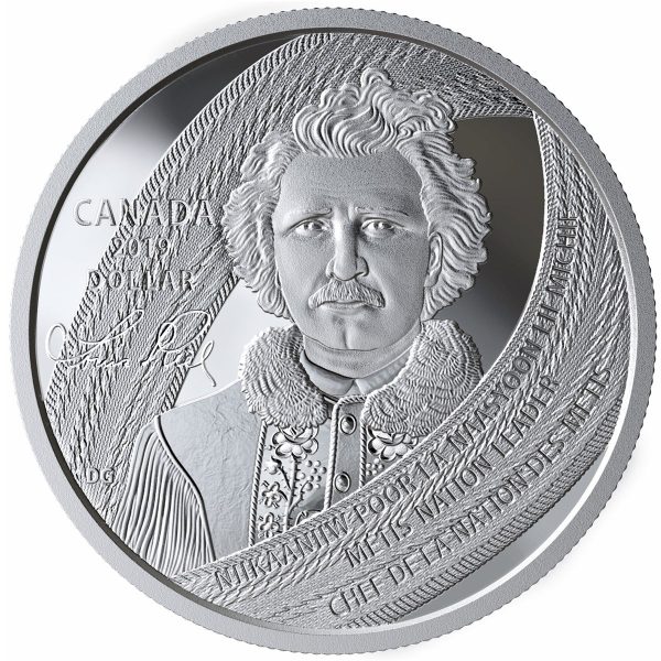 RDC 2019 Canada Louis Riel Sp. Ed. Proof Silver Dollar (No Tax) scratched capsule Sale