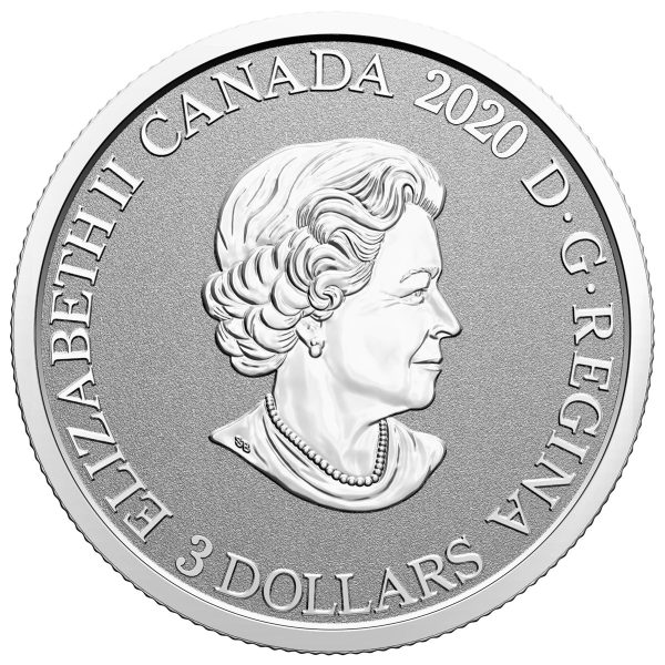 RDC  2020 $3 Floral Emblems of Canada - Quebec Blue Flag Iris Fine Silver (No Tax) impaired Hot on Sale