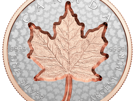 RDC 2022 Canada $20 Super Incuse 1oz. Rose Gold Plated Silver Maple Leaf (No Tax) bent sleeve Online Hot Sale