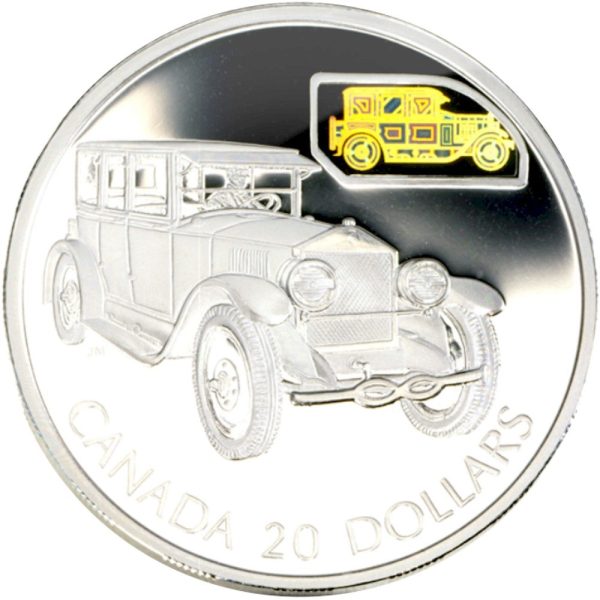 RDC 2002 Canada $20 Transportation Car - Gray-Dort 25-SM Sterling Silver (worn box) Fashion