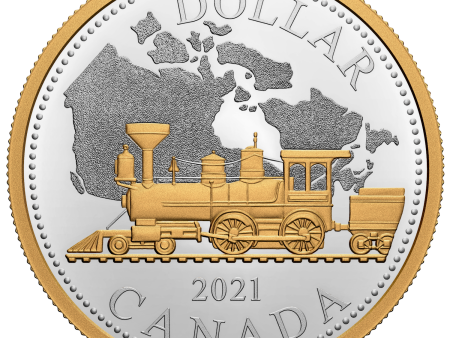 RDC 2021 Canada $1 140th Anni. of the Trans-Canada Railway Renewed Silver Dollar (No Tax) scratched capsule Fashion