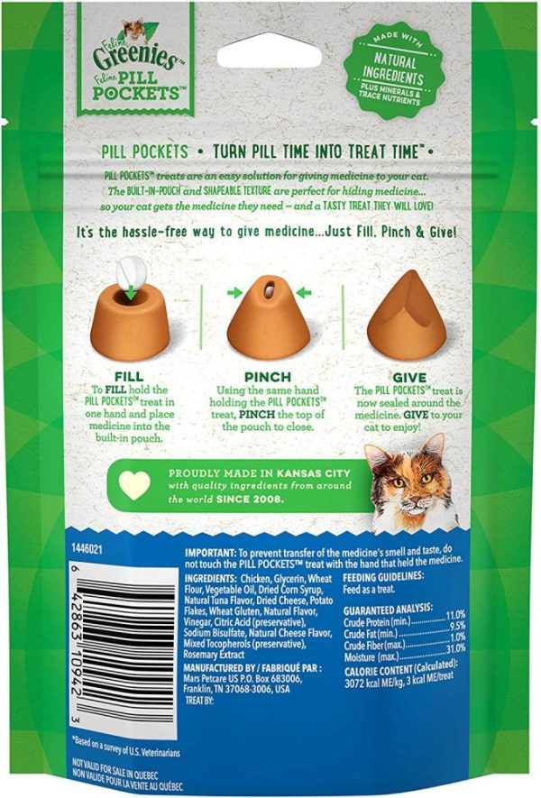 Greenies Pill Pockets Tuna & Cheese Flavored Feline Cat Treats Online Hot Sale