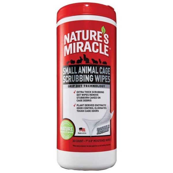 NATURE S MIRACLE SMALL ANIMAL CAGE SCRUBBING WIPES For Sale