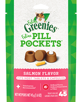 Greenies Pill Pockets Feline Treats Salmon 1.6Oz Online now